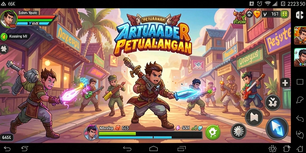 Tampilan screenshot utama dari gameplay seru 66K.