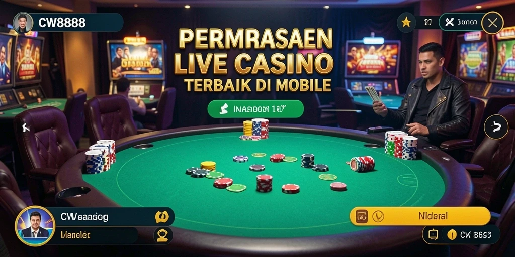 Tampilan gameplay Live Casino CW8888 dengan dealer profesional.