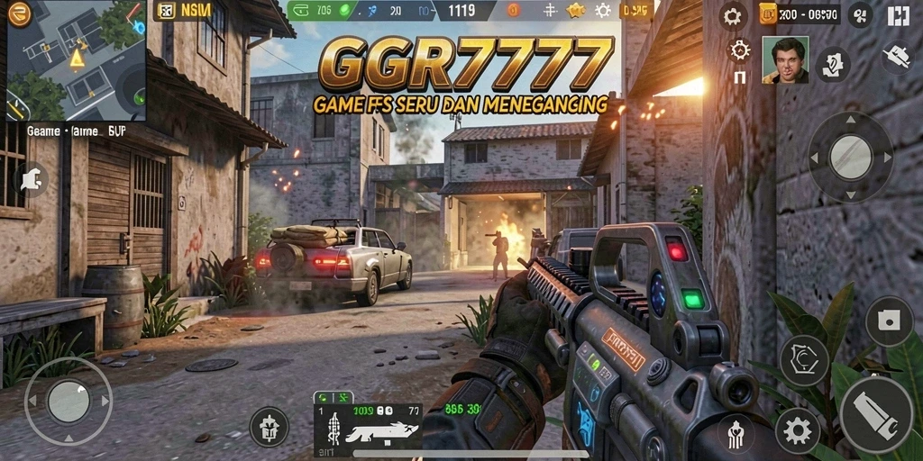 Screenshot menampilkan aksi mendebarkan dalam gameplay GGR7777.