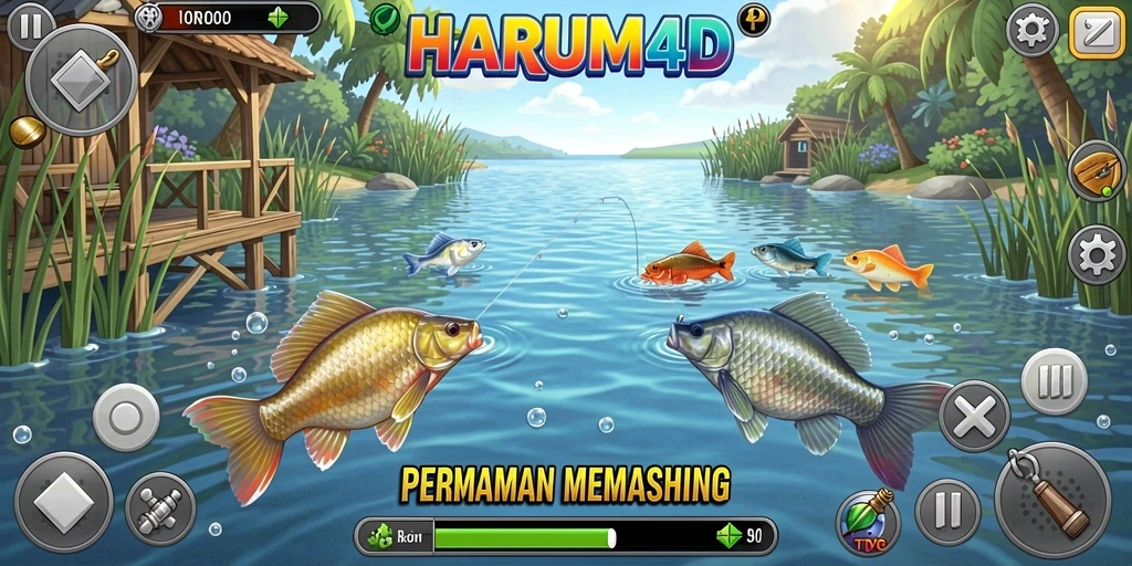 Gameplay memancing yang mengasyikkan di HARUM4D.