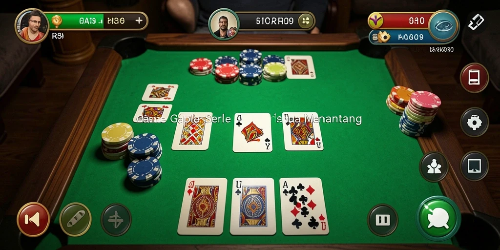 Screenshot menunjukkan momen seru dalam permainan Gaple di HR89.