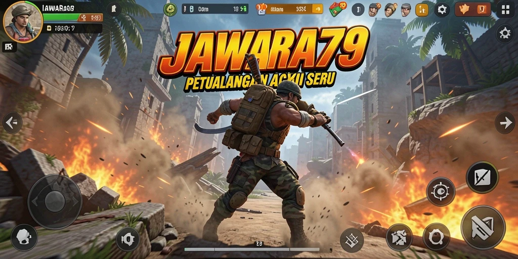 Tampilan gameplay JAWARA79 yang mendebarkan dan penuh aksi.
