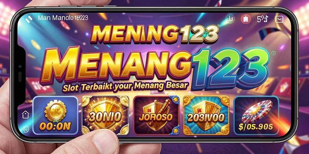 Tangkapan layar gameplay slot MENANG123 yang menampilkan putaran kemenangan.