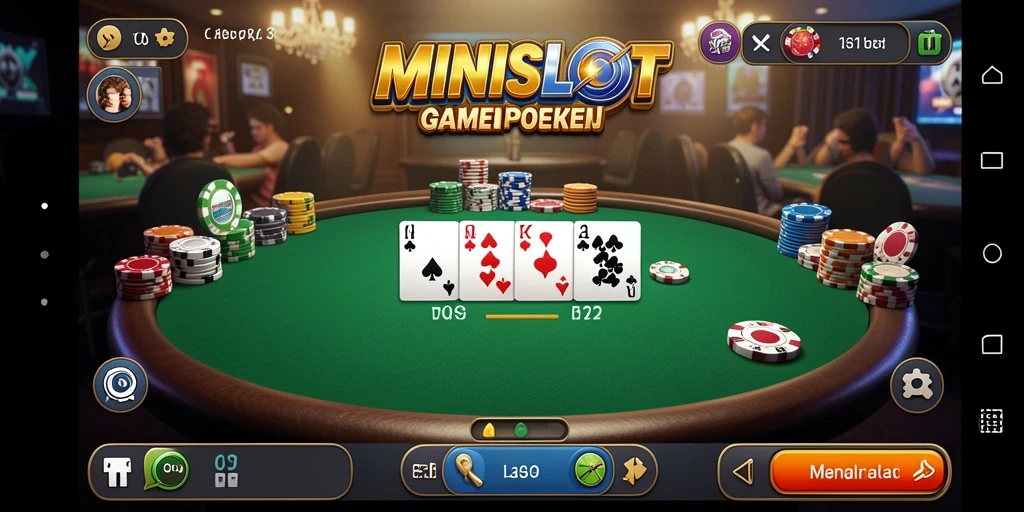 Tampilan gameplay menarik di MINISLOT dengan aksi poker seru.
