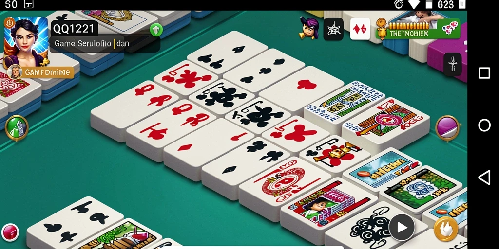 Tampilan gameplay seru di QQ1221 saat bermain Domino.